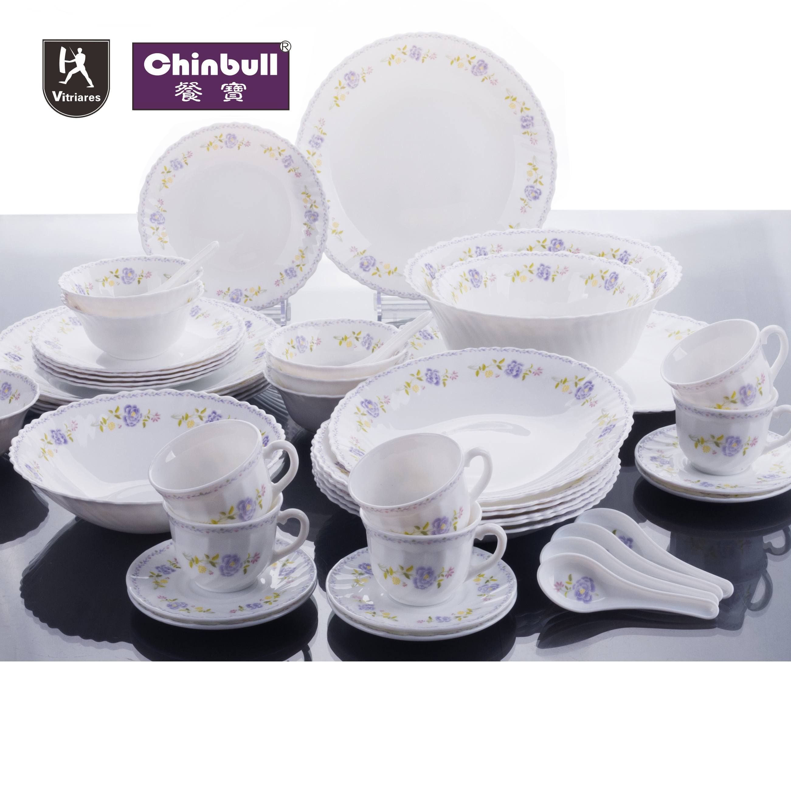 52pcs dinner set (opal glassware）