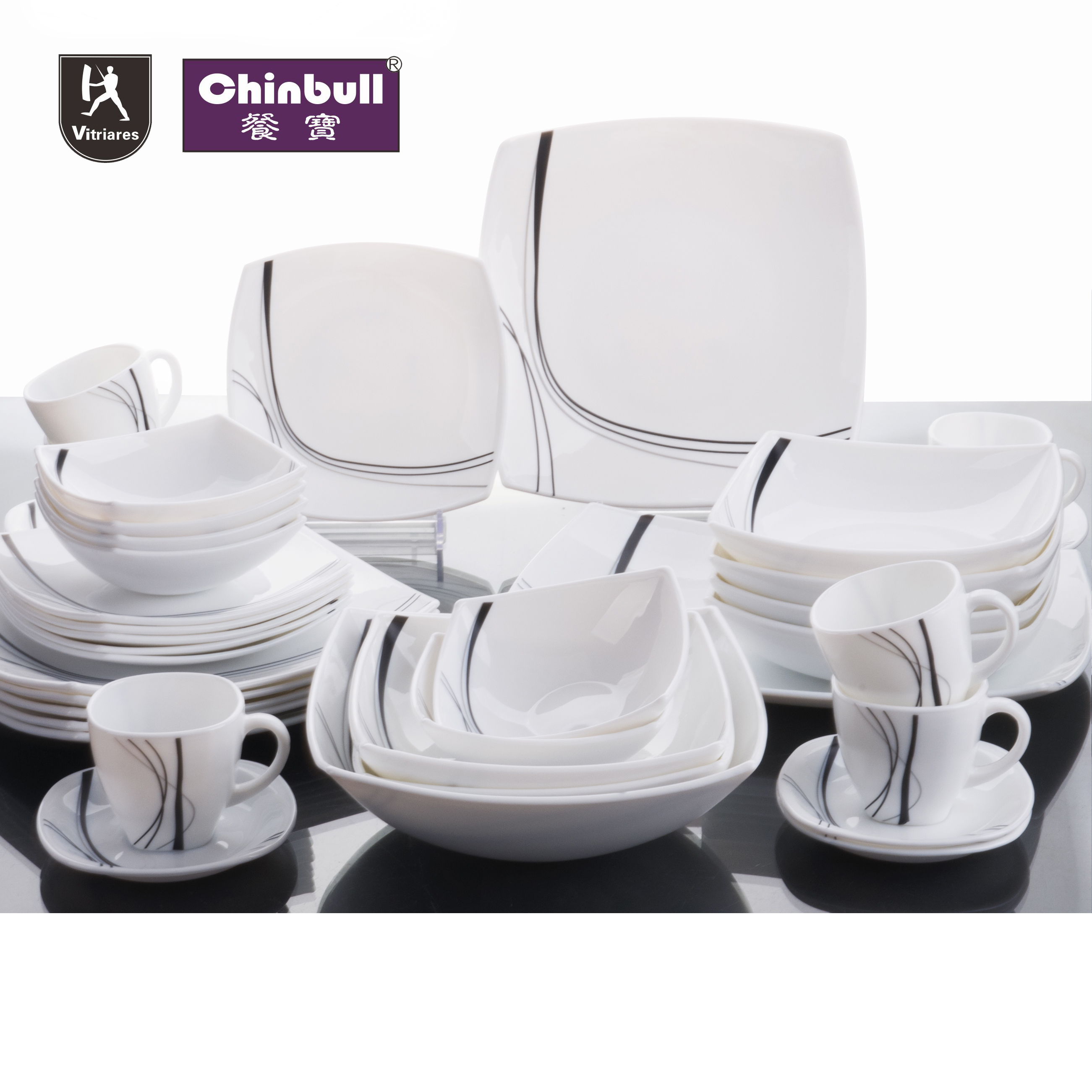 38pcs dinner set(opal glassware）