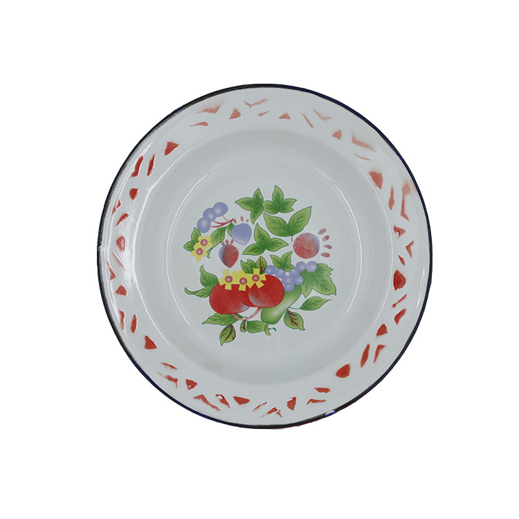 enamel rice plate