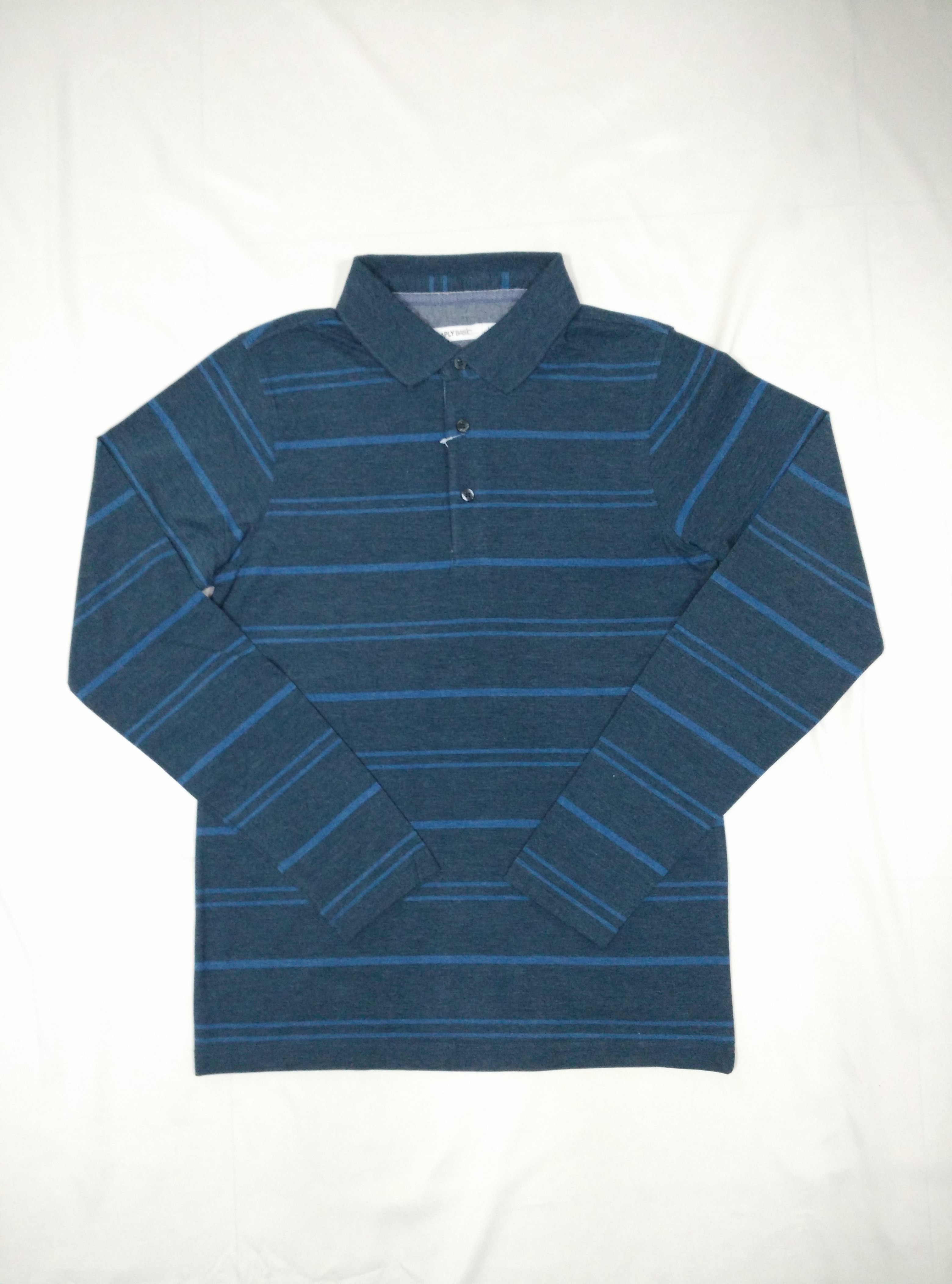 The man yarn dyed polo shirt long sleeve