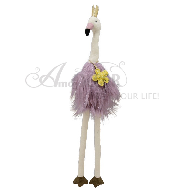 1asst. Fabric Sitting Flamingo W/Soft Legs