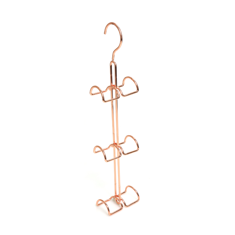 Multifunctional rose gold hanger for bag