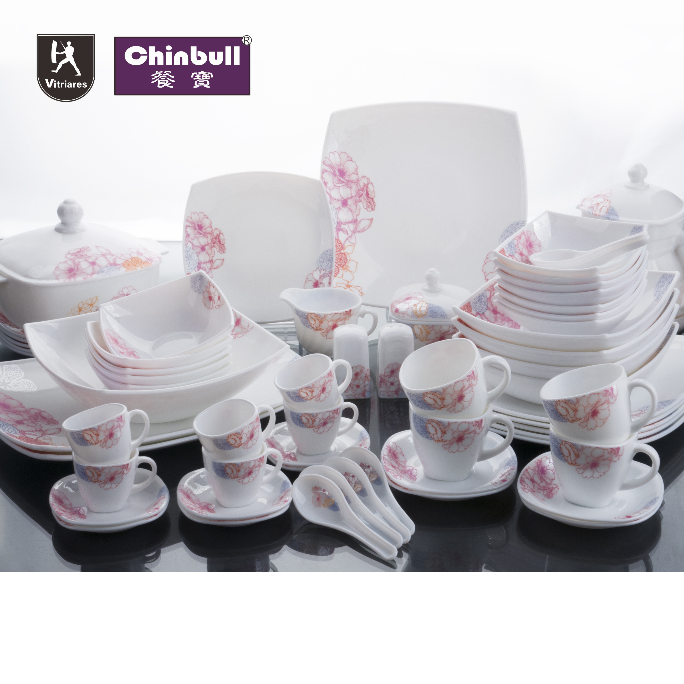 72pcs dinner set- square