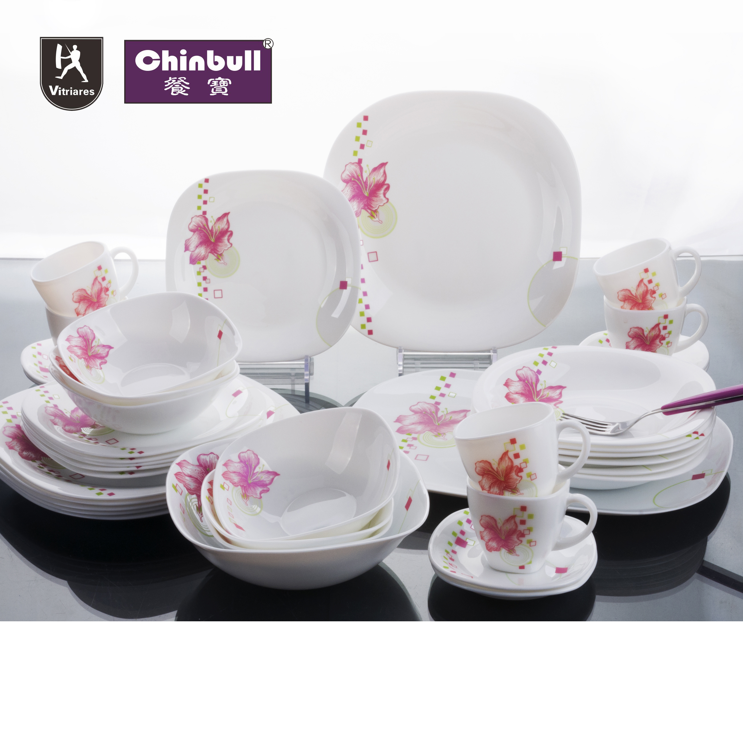 38pcs dinner set (opal glassware）
