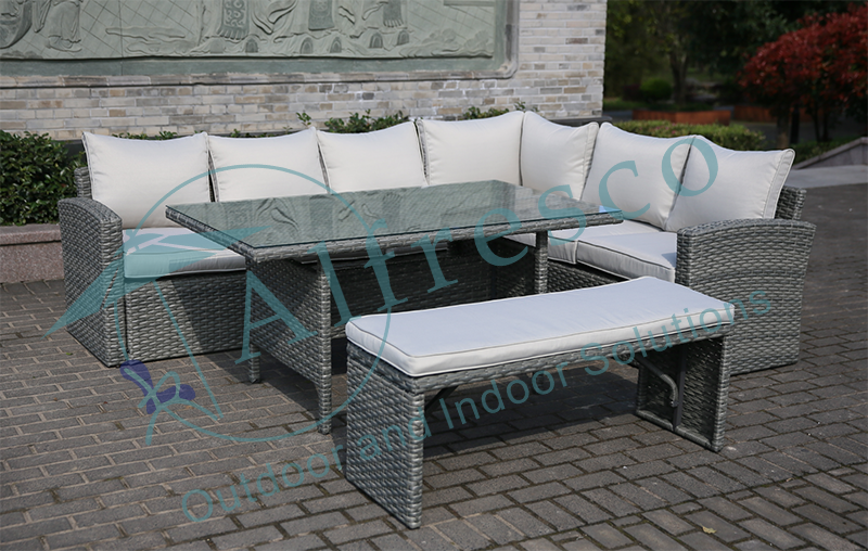 Alum rattan sofa 4pcs set