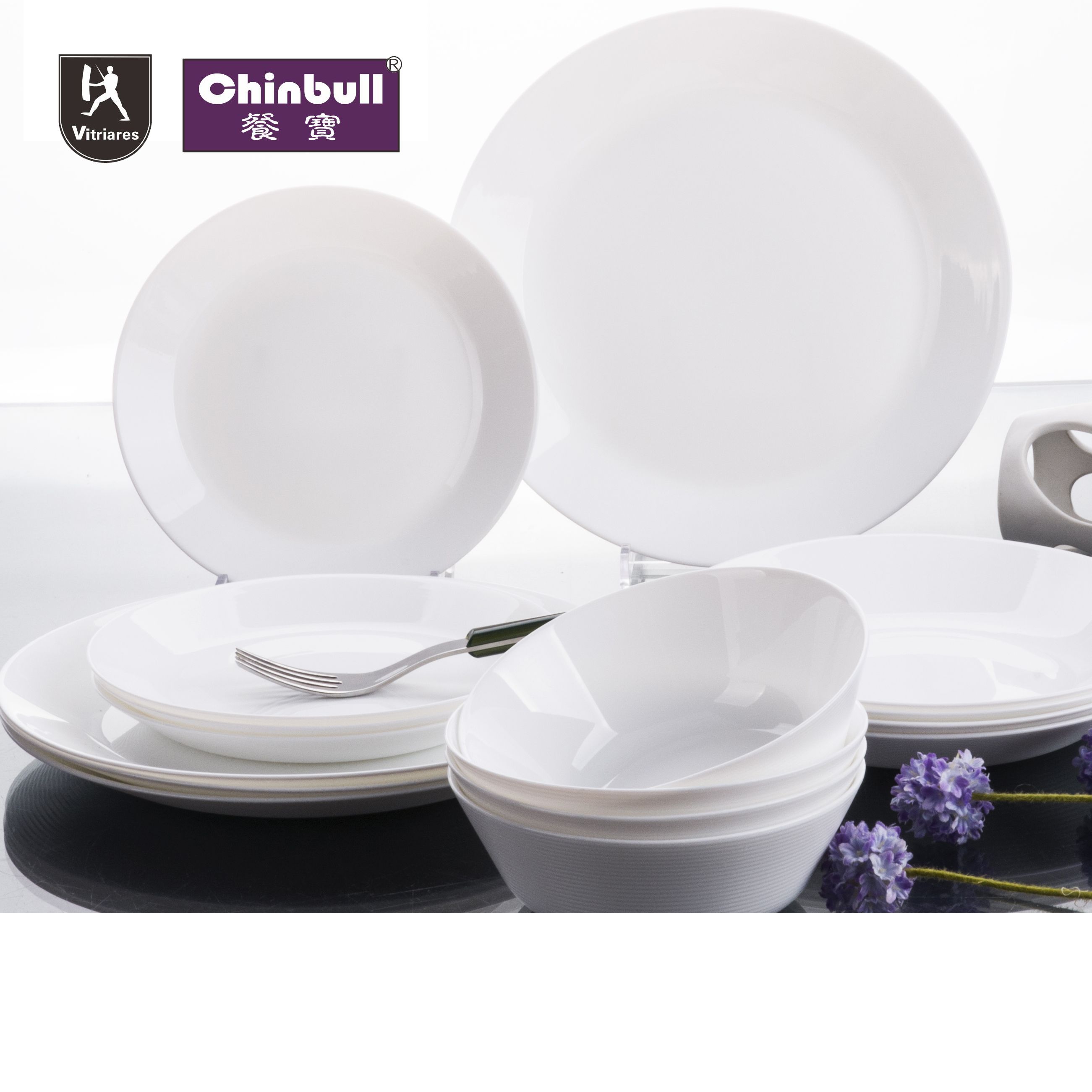 16pcs dinner set(opal glassware）