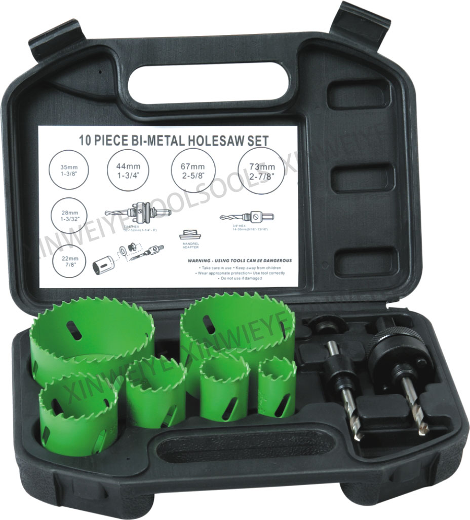 10pc Bi Metal Hole Saw Set