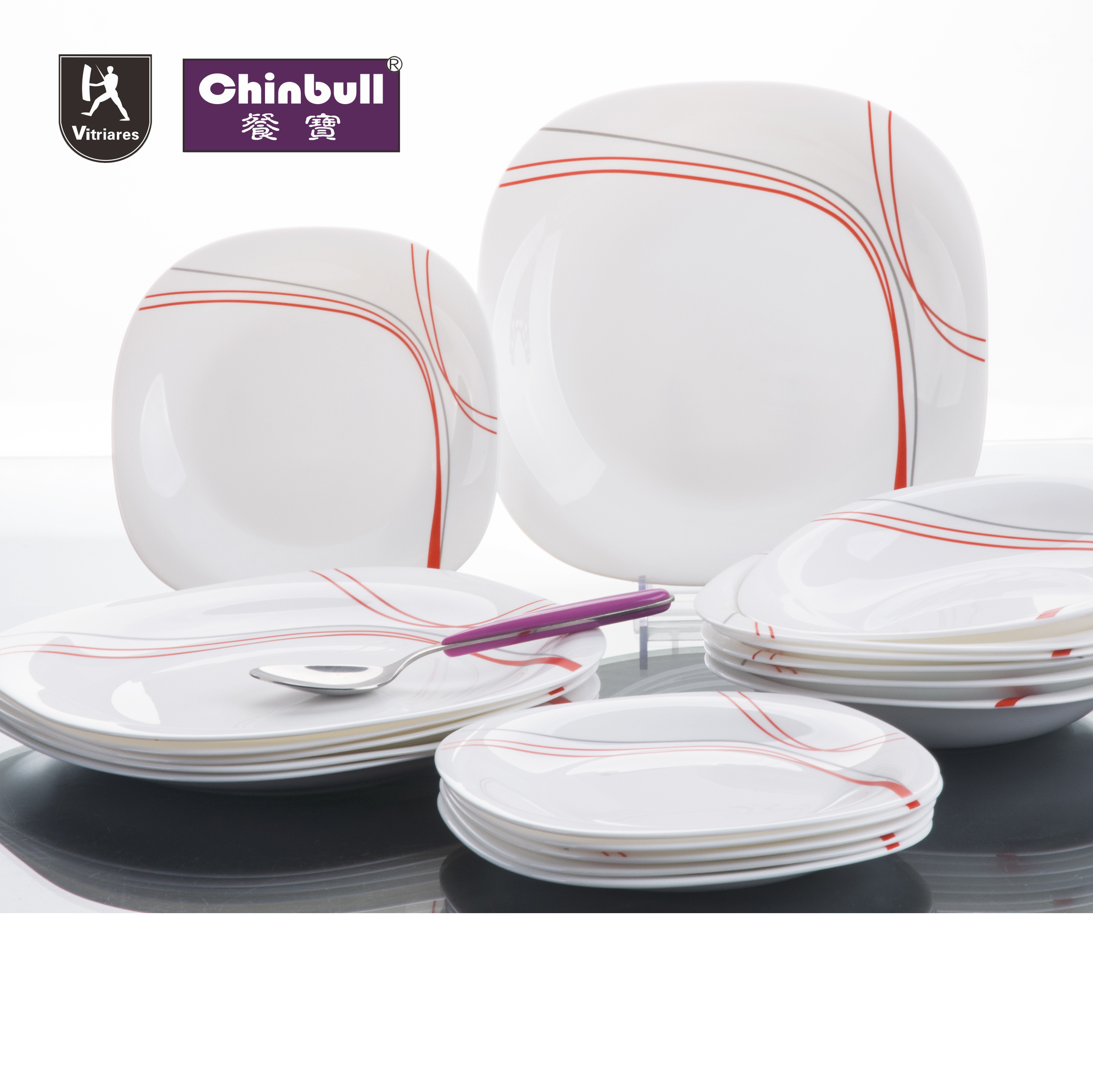 18pcs dinner set (opal glassware）