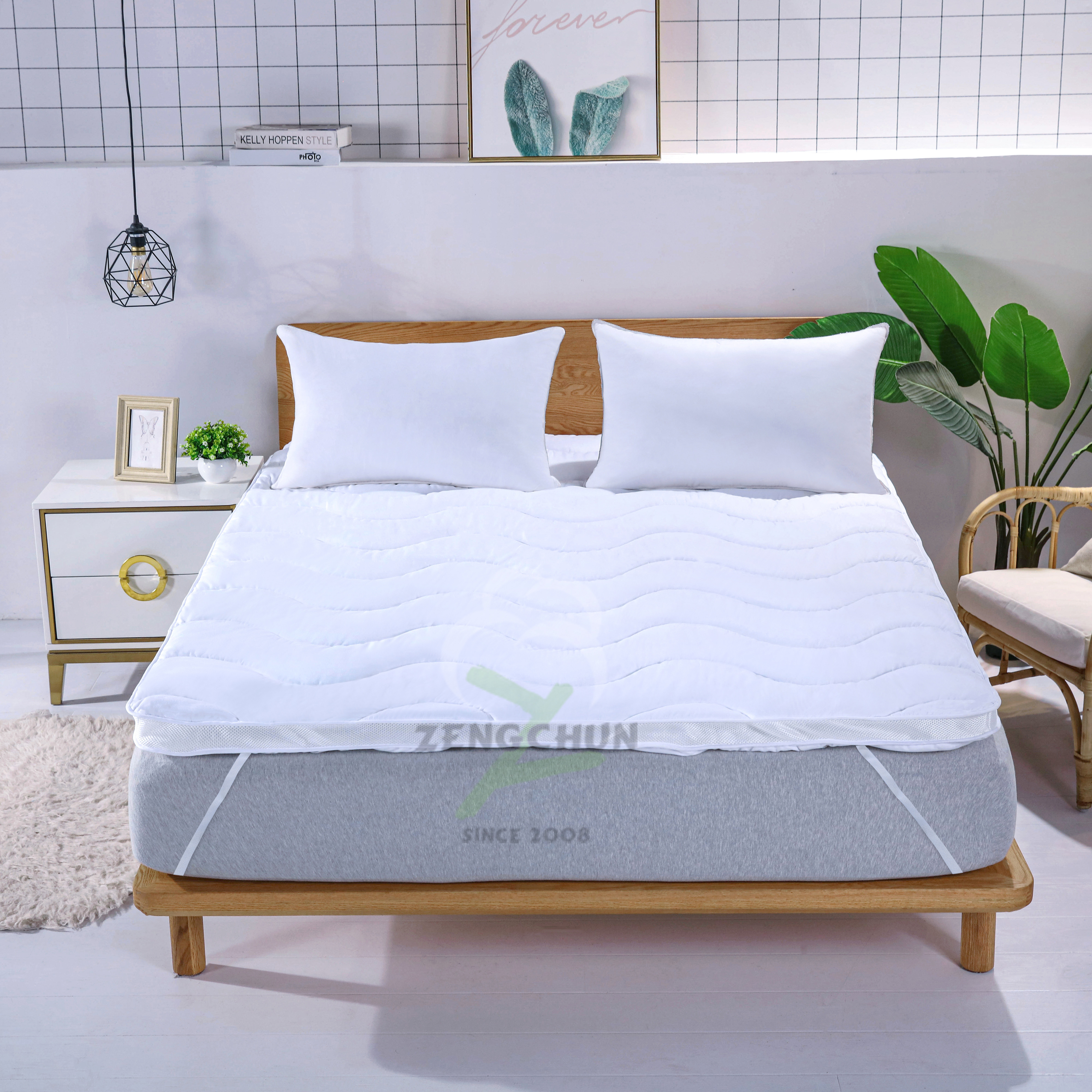 VENTILATION MATTRESS TOPPER COVER Velvet Mattress Cover Feather Bed Cover Dust Mite Proof Covers