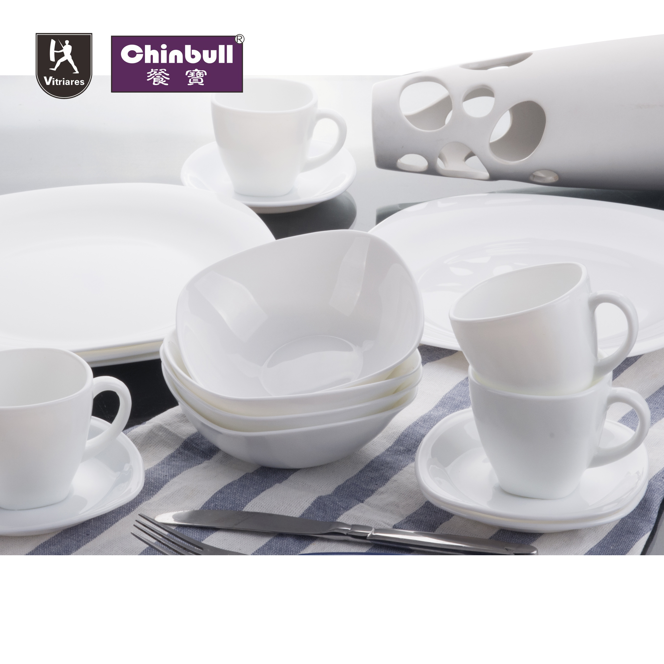 16pcs dinner set(opal glassware）