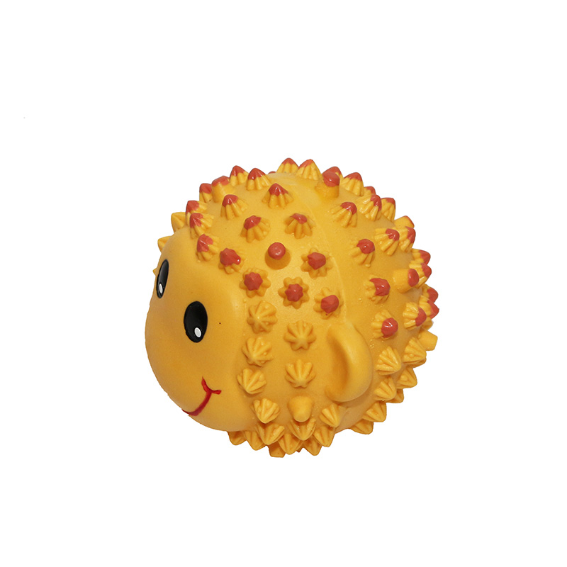 Latex Dog Toy Burr ball monkey with Squeaker for Fun Training Interaction Chewing