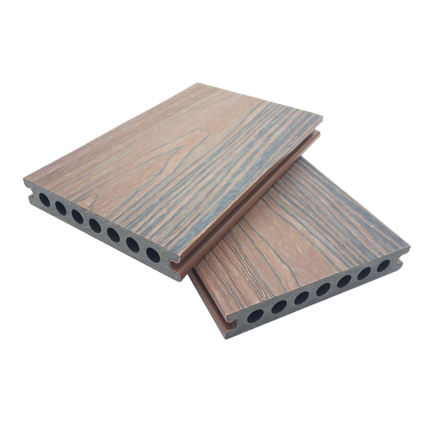 Three layers co-extrusion Wood plastic composite (WPC) decking 21x145mm