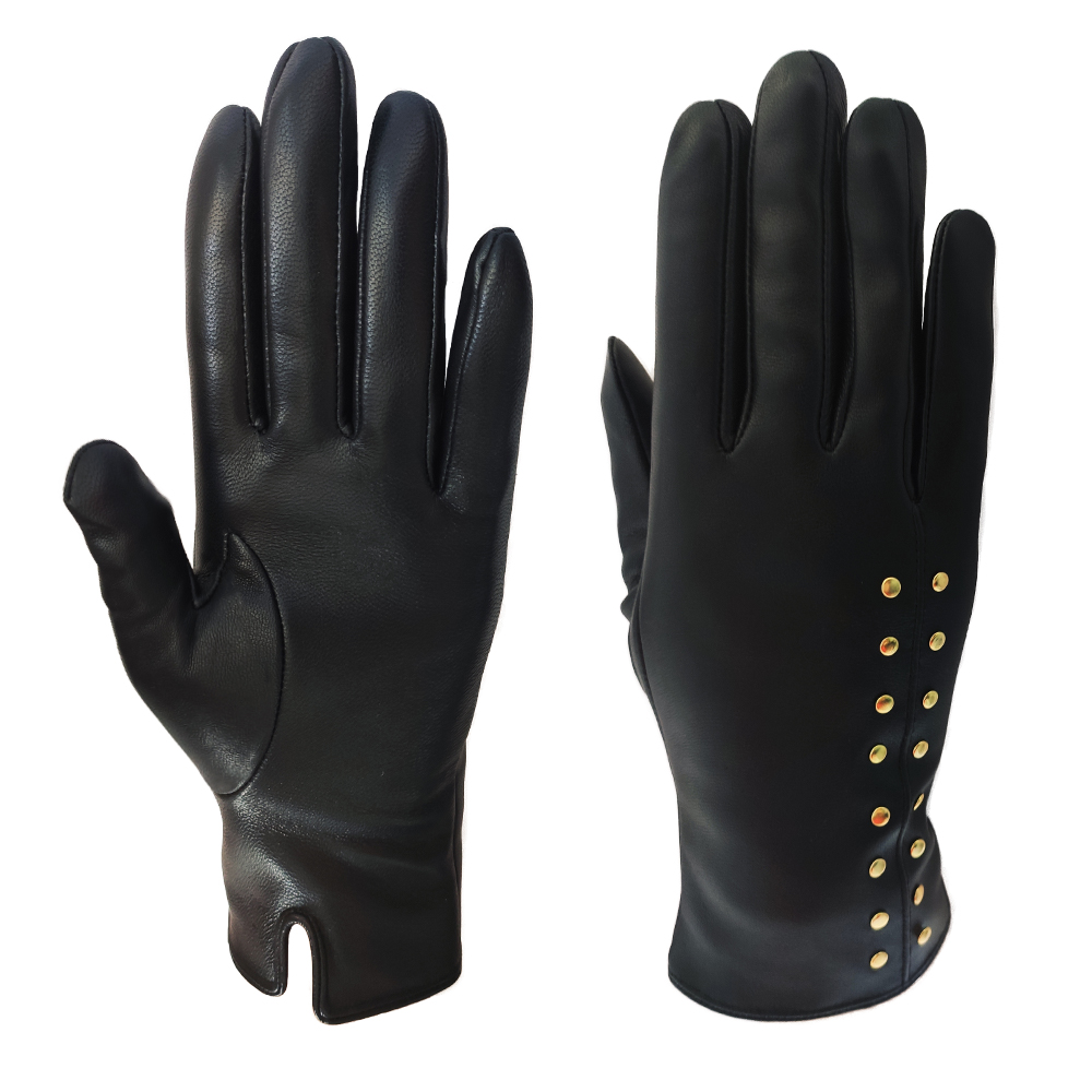 Touch screen leather glove