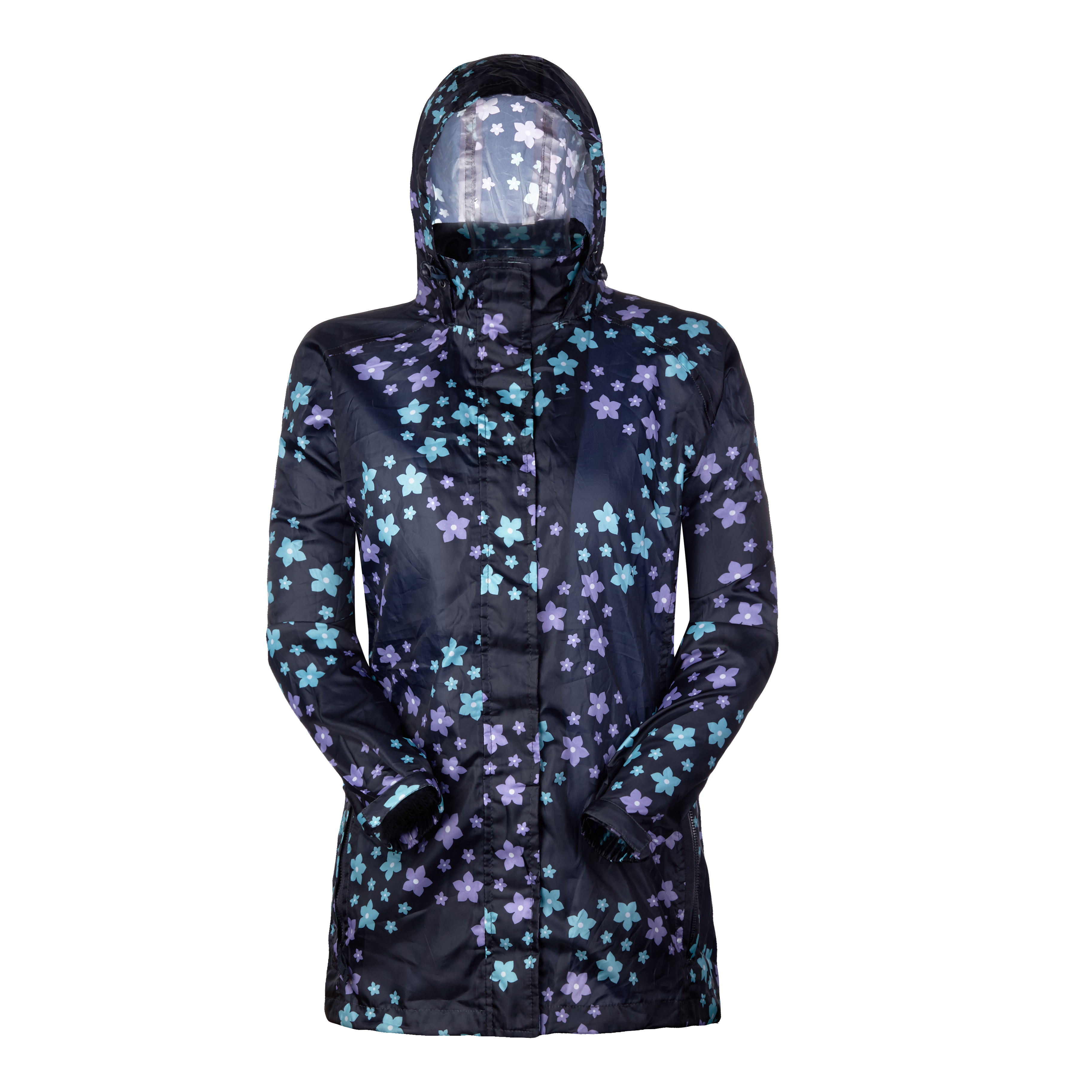 Ladies lightweigt waterproof print jacket