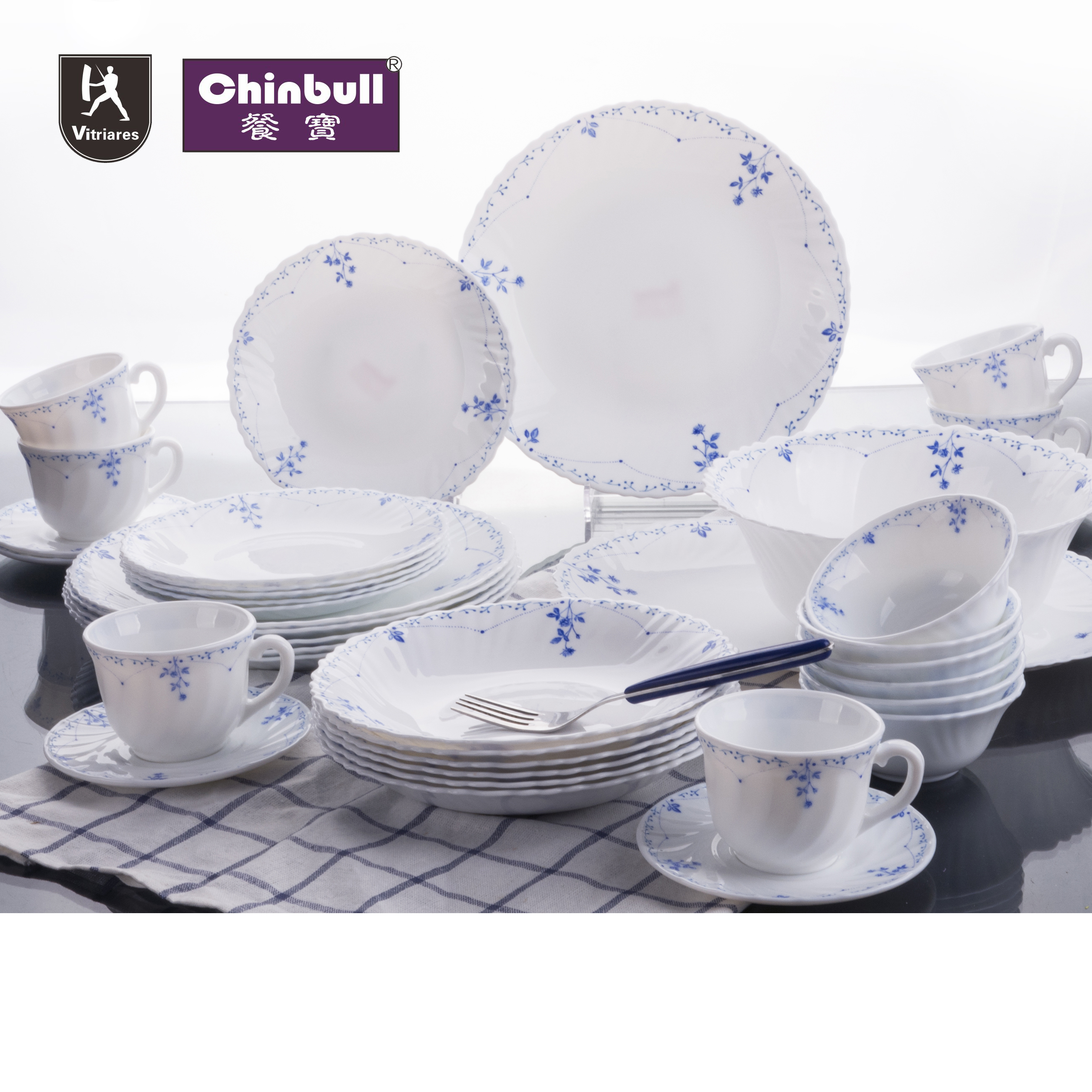 38pcs dinner set (opal glassware）
