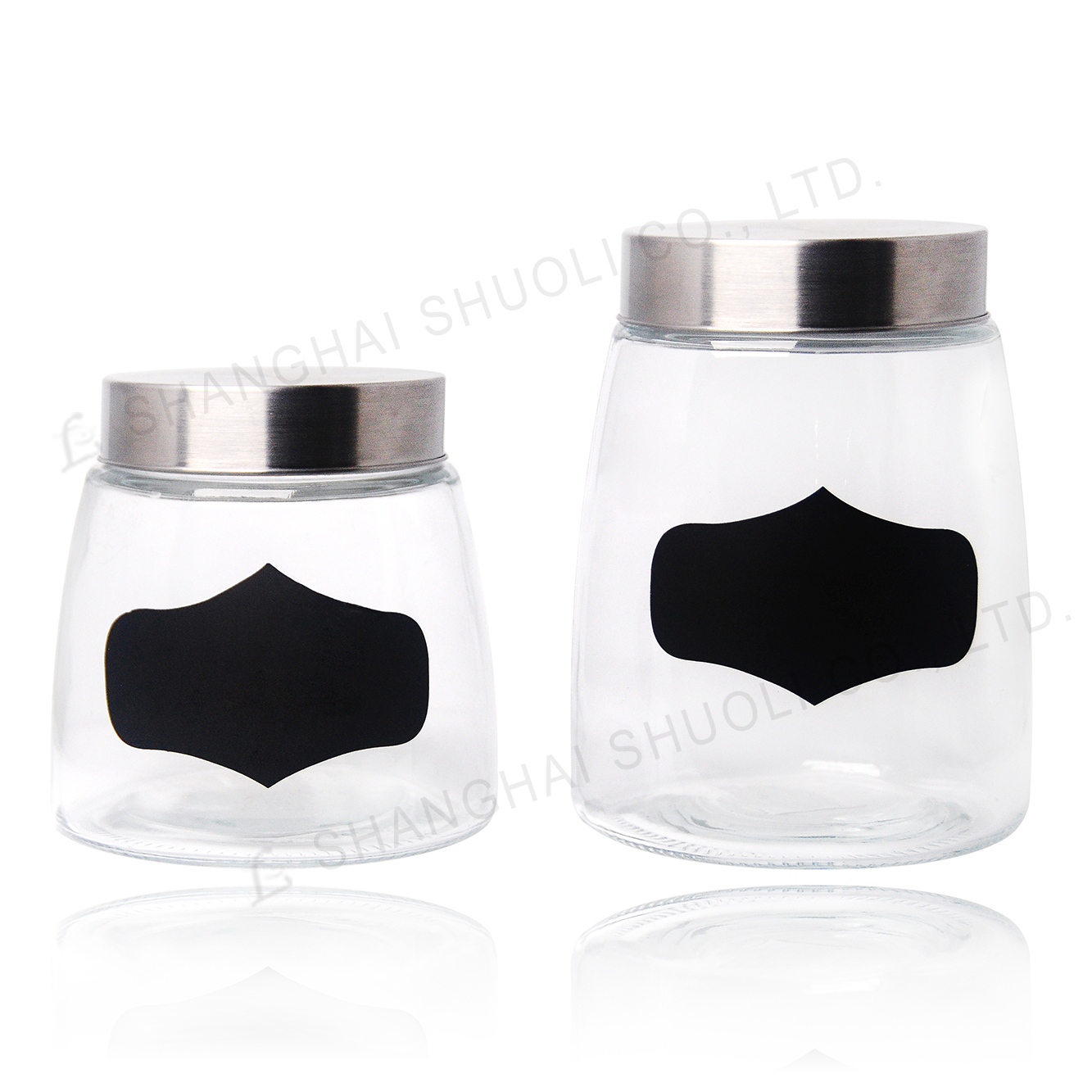 Round Glass Canister With Metal Lid