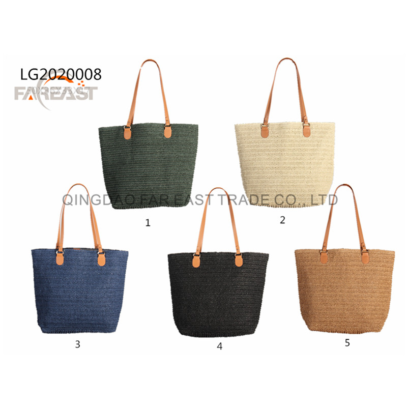 Hot selling large capacity papyrus handbag single shoulder bag
