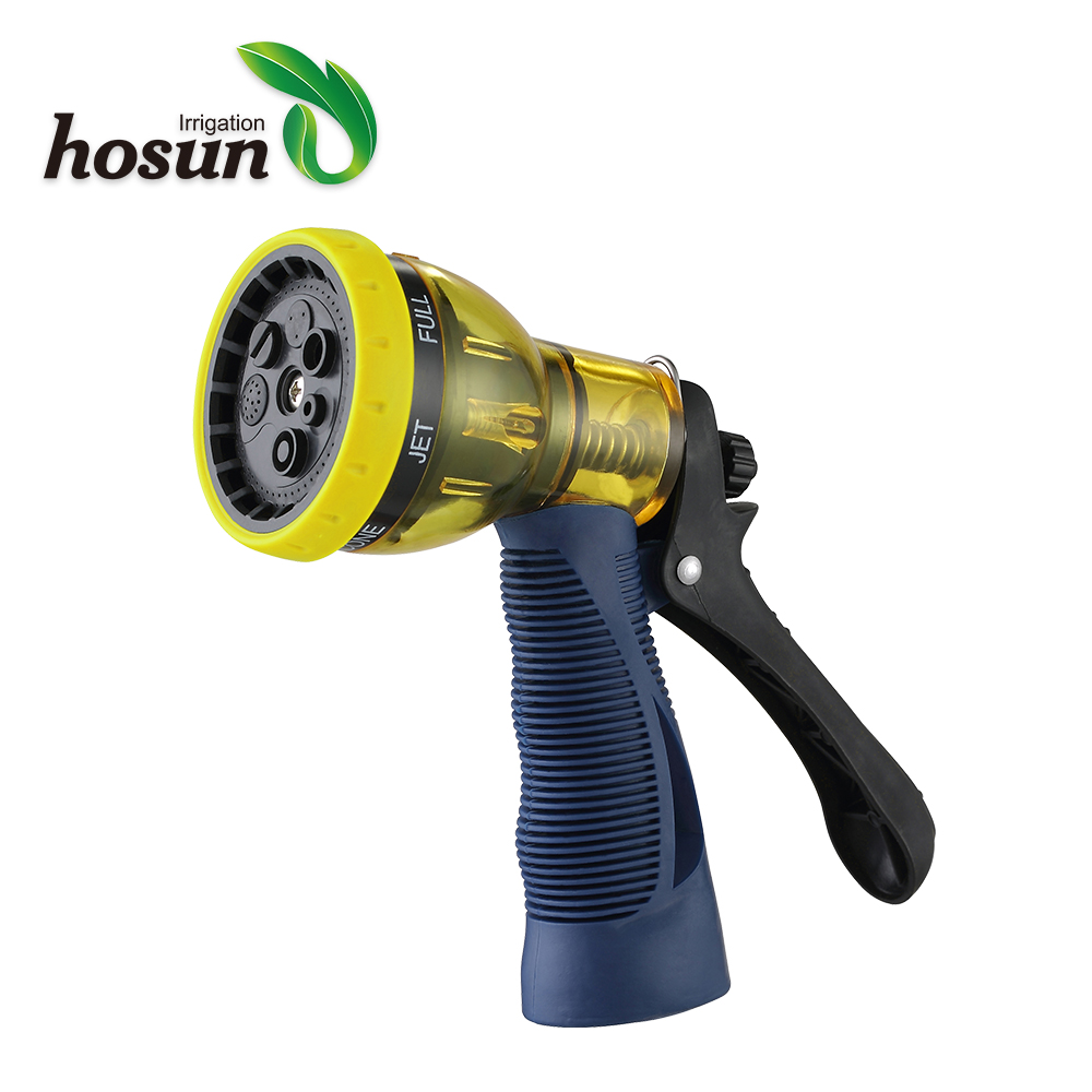 7 Patterns Portable Adjustable Plastic Water Gun Garden Water Sprayers
