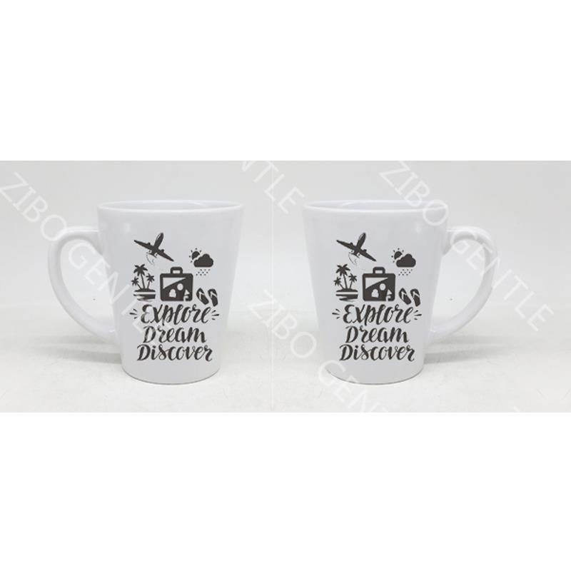 V SHAPE MUG WITH DECAL/Coffee Mug