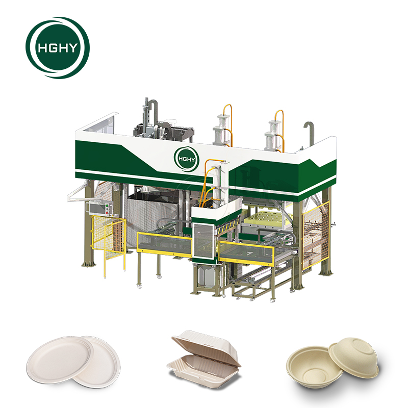 HGHY Pulp Molding Máquina automática inteligente de vajilla de servo brazo