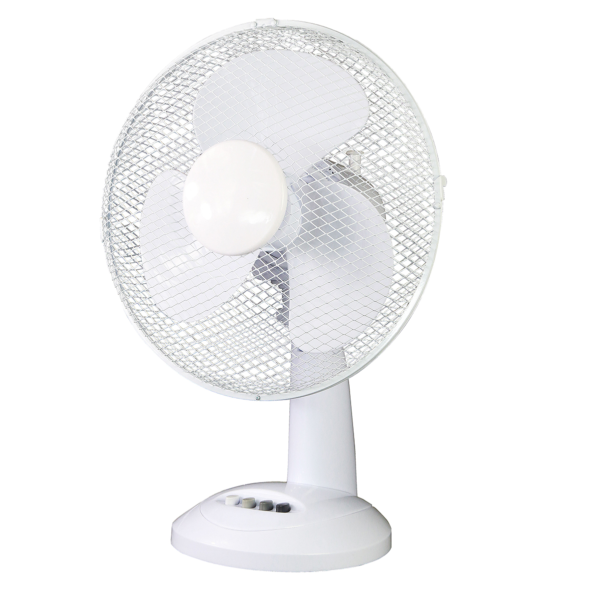 12 Inch Quiet Round Base Safety Mesh Retro Cooling Table Desk Standing Fan