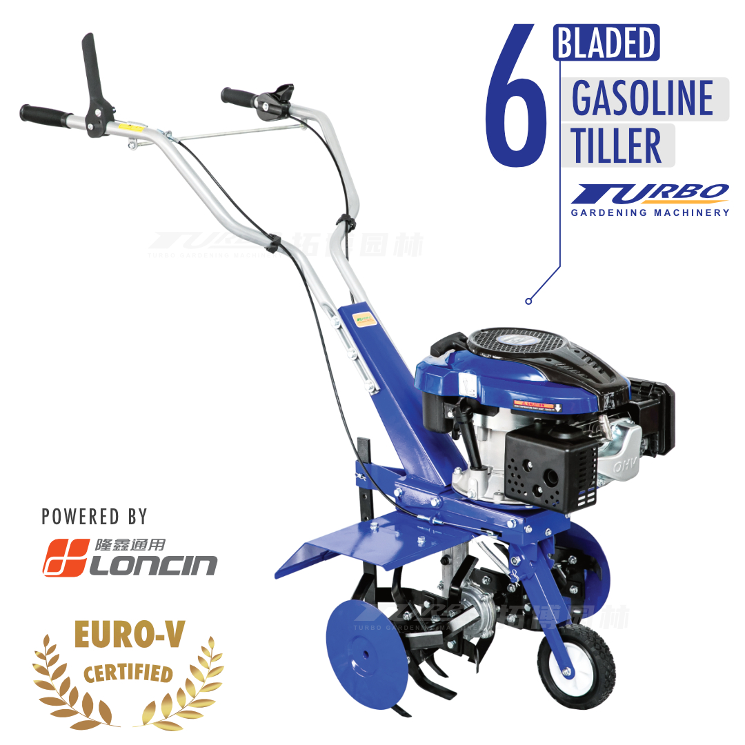 Tiller-Turbo Gardening 6-Bladed Loncin Special