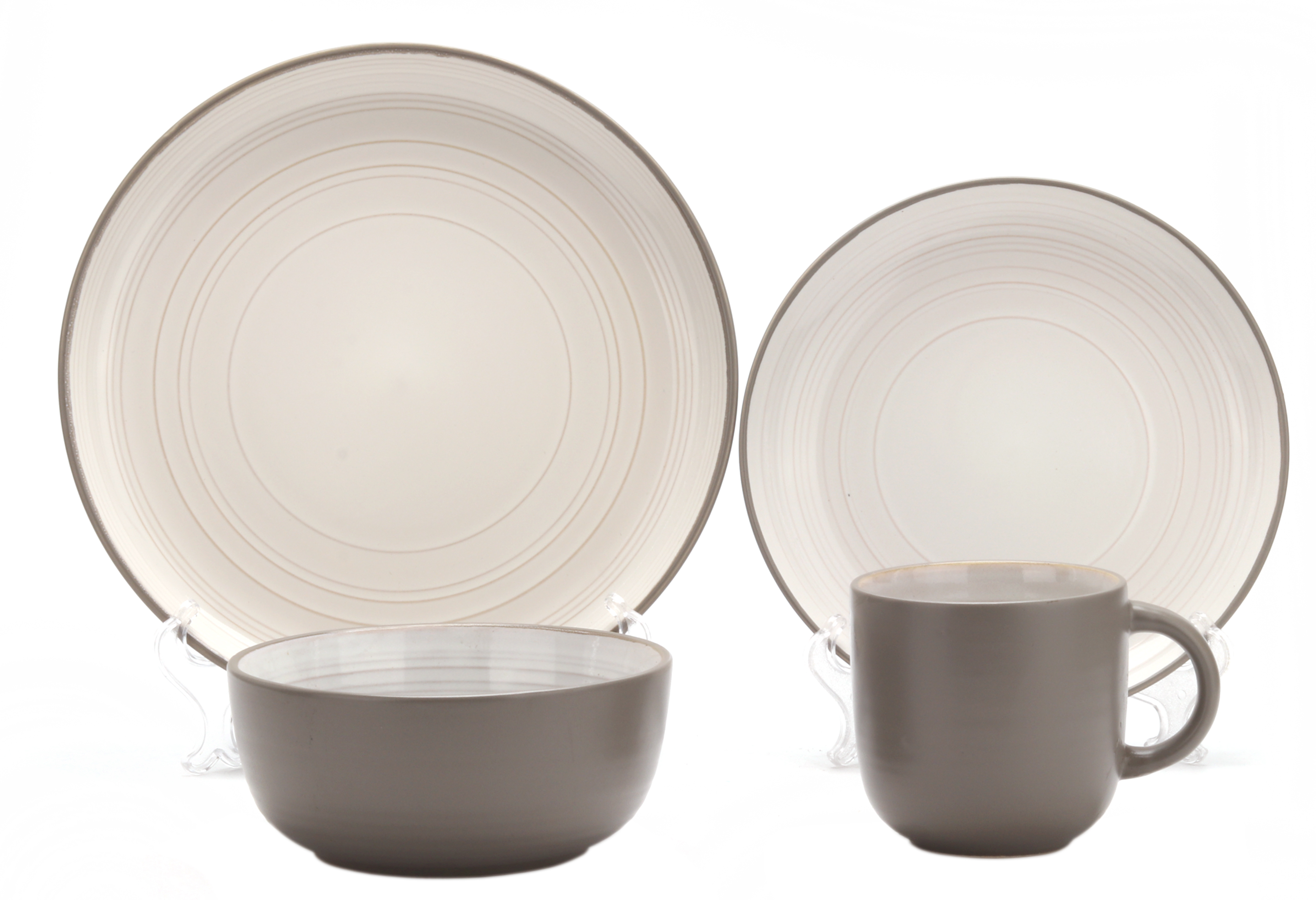 stock stoneware dinner set
