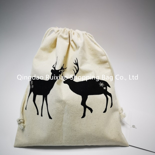 100% natural cotton drawstring gift bag