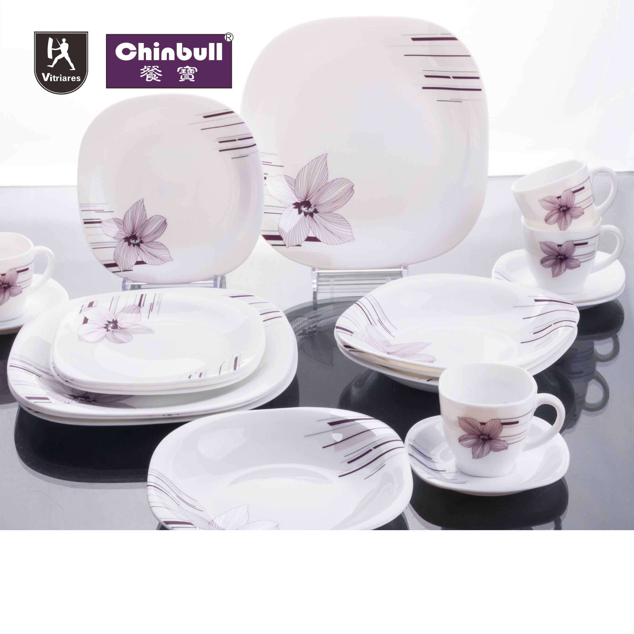 20pcs dinner set (opal glassware）