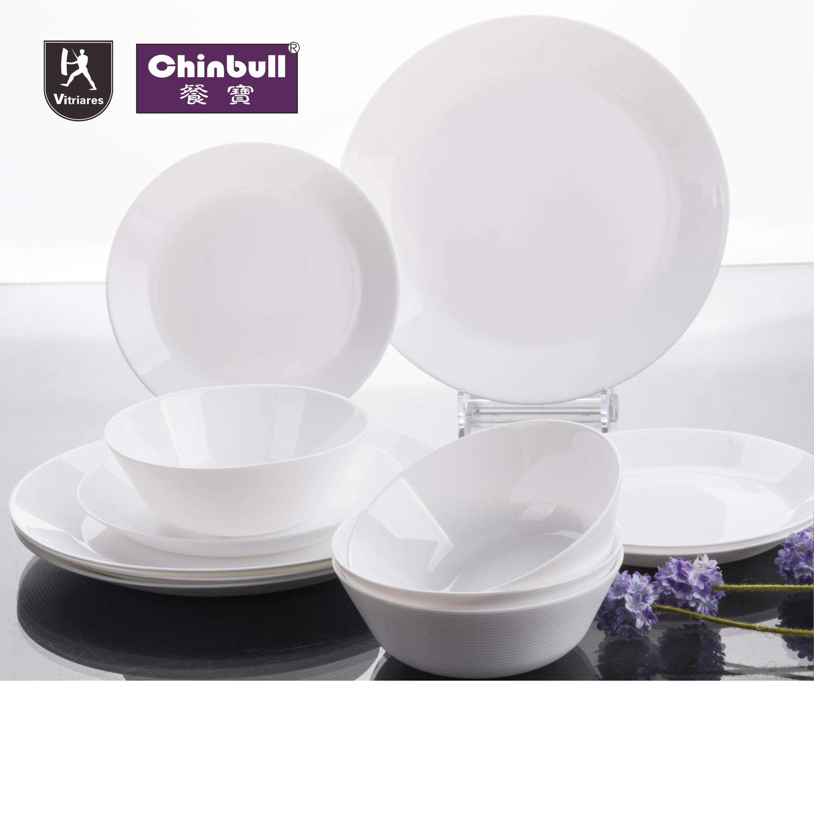 12pcs dinner set (opal glassware）