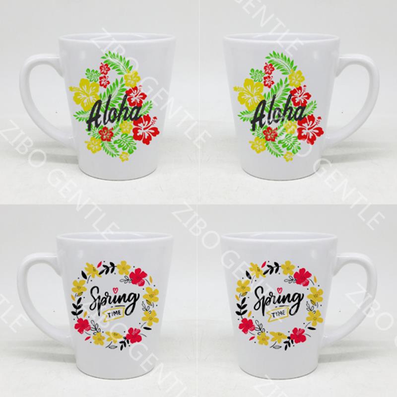 V SHAPE MUG WITH DECAL SEASON/Coffee Mug