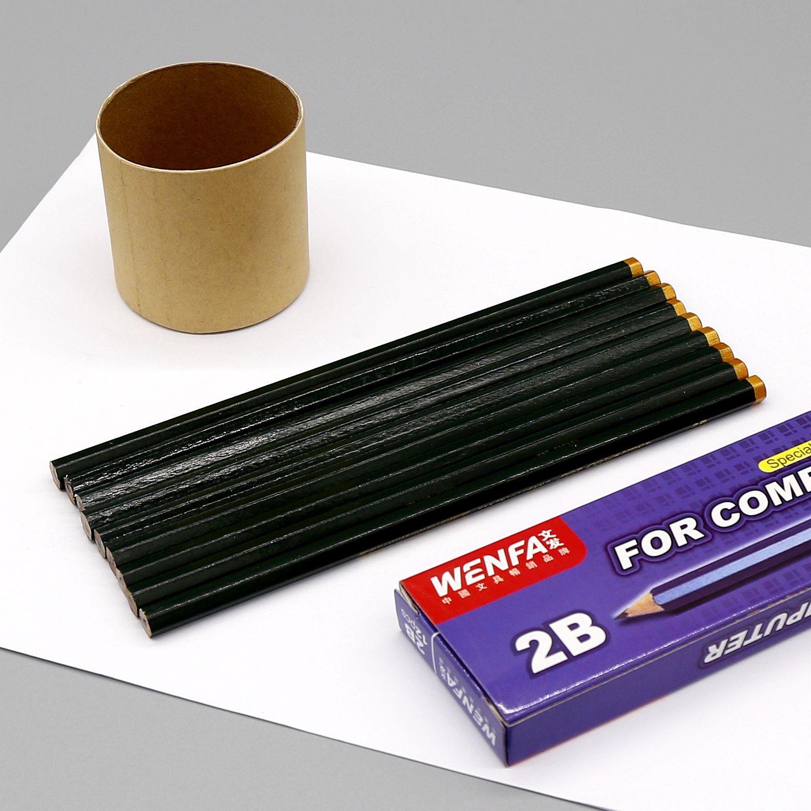 7” 2B Pencil Poplar Wood Pencil Customized Package & Lead Manufacturing Direct Sale Wholesale High Quality GP-033