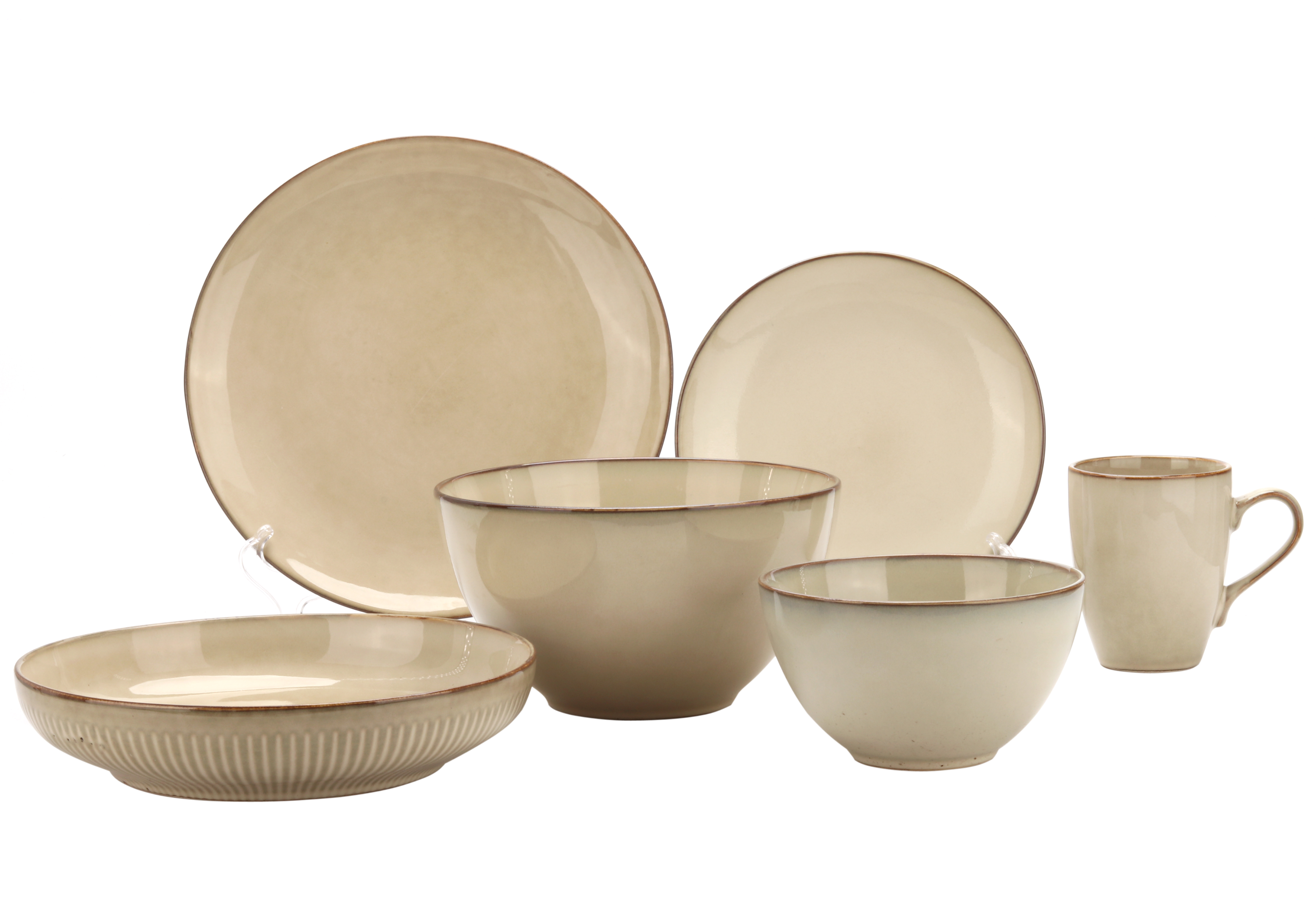 Stock stoneware dinner set