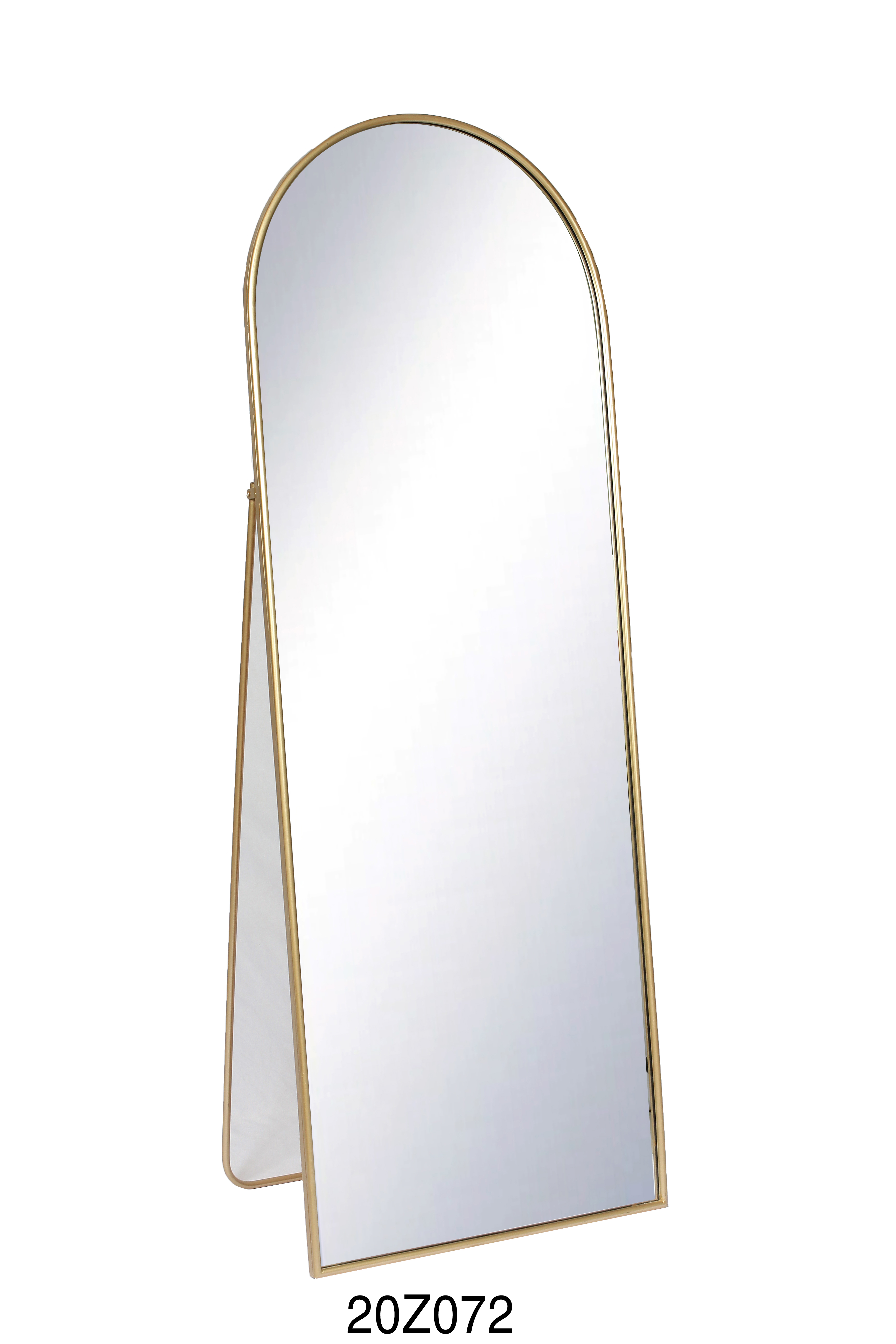 Art Deco Design Gold Frame Floor Stand Fold Dressing Mirror
