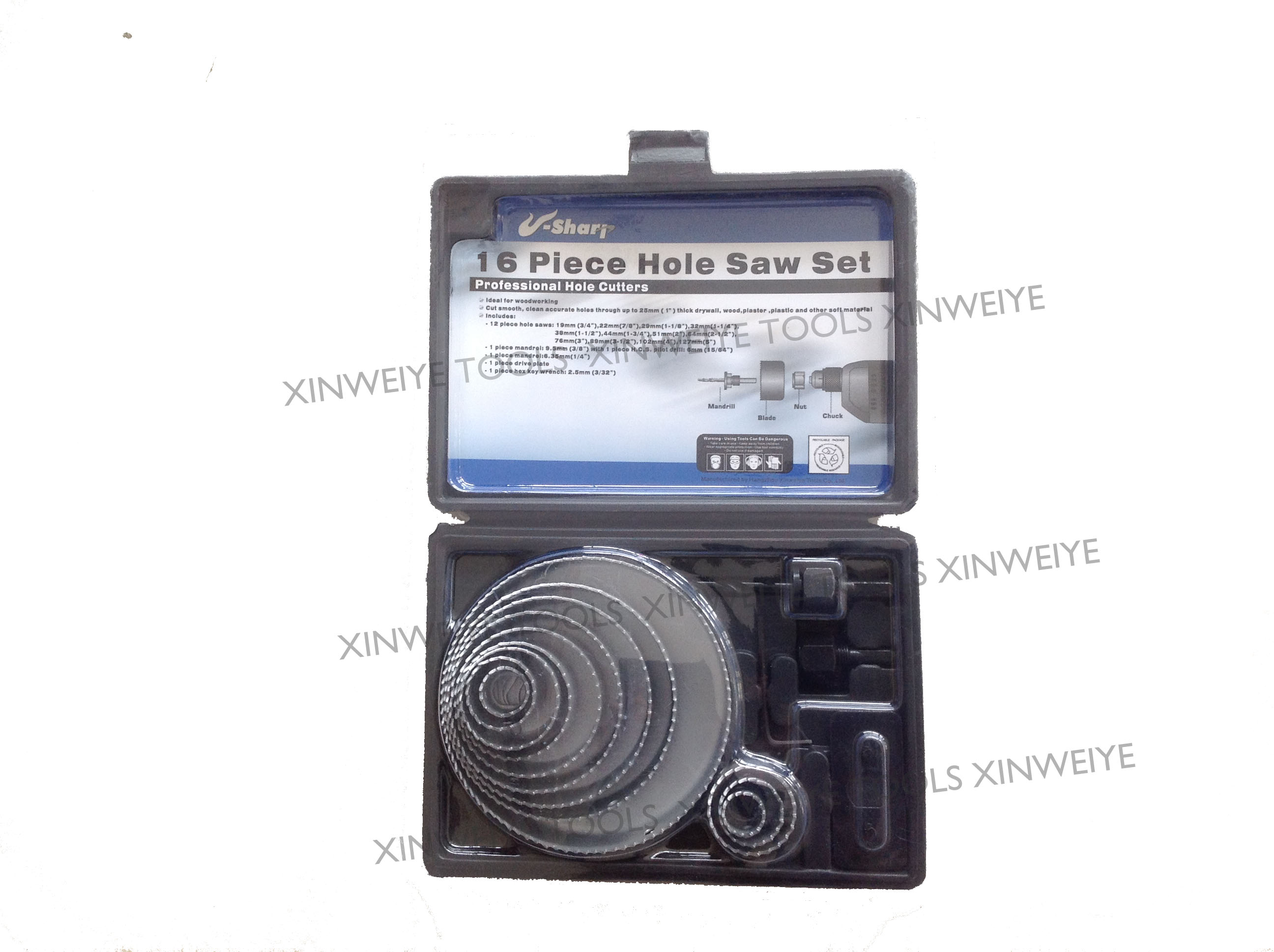 16pc Hole Saw Set