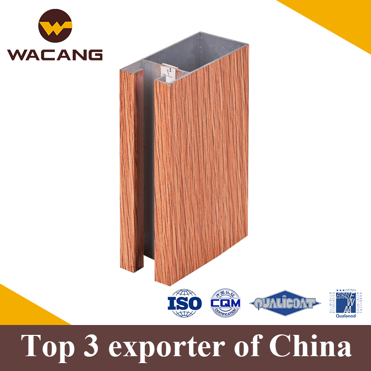 Wooden color aluminium profiles