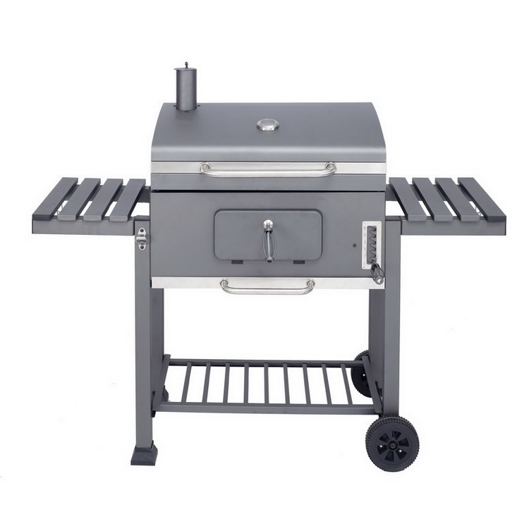 Komenjoy C076 Outdoor Home Garden Barbecue Party XL Size Wagon Smoker Charcoal Backyard BBQ Grill
