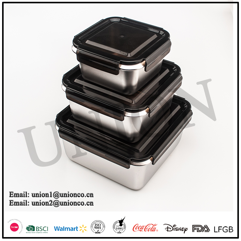 304 stainless steel lunch box school plastic lid new style school lunch box healthy material