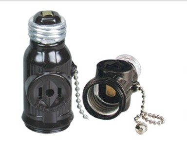 lamp holder with zipper