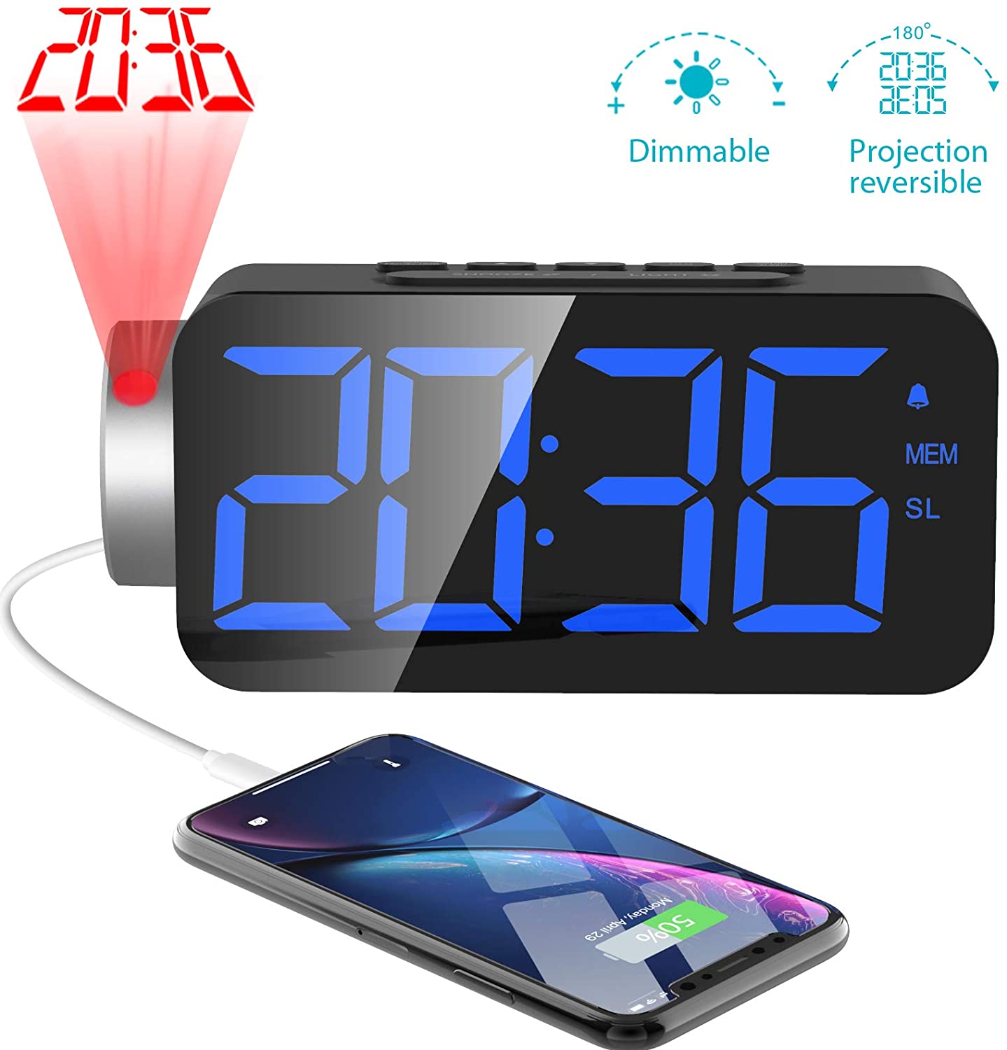 Projection FM Radio Clock