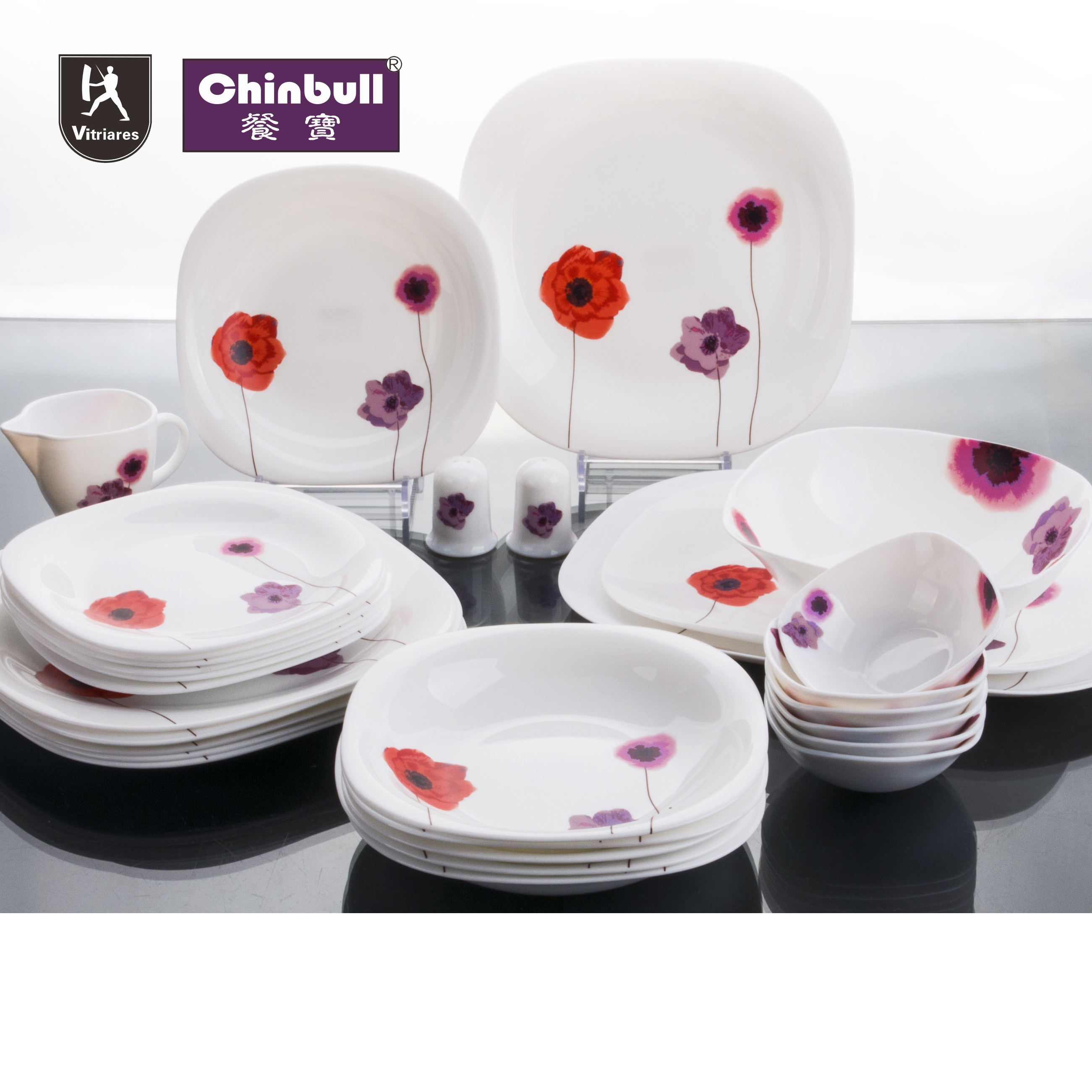 30pcs dinner set (opal glassware）