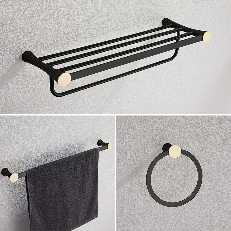 Black gold all copper luxury bathroom toilet bathroom accessories