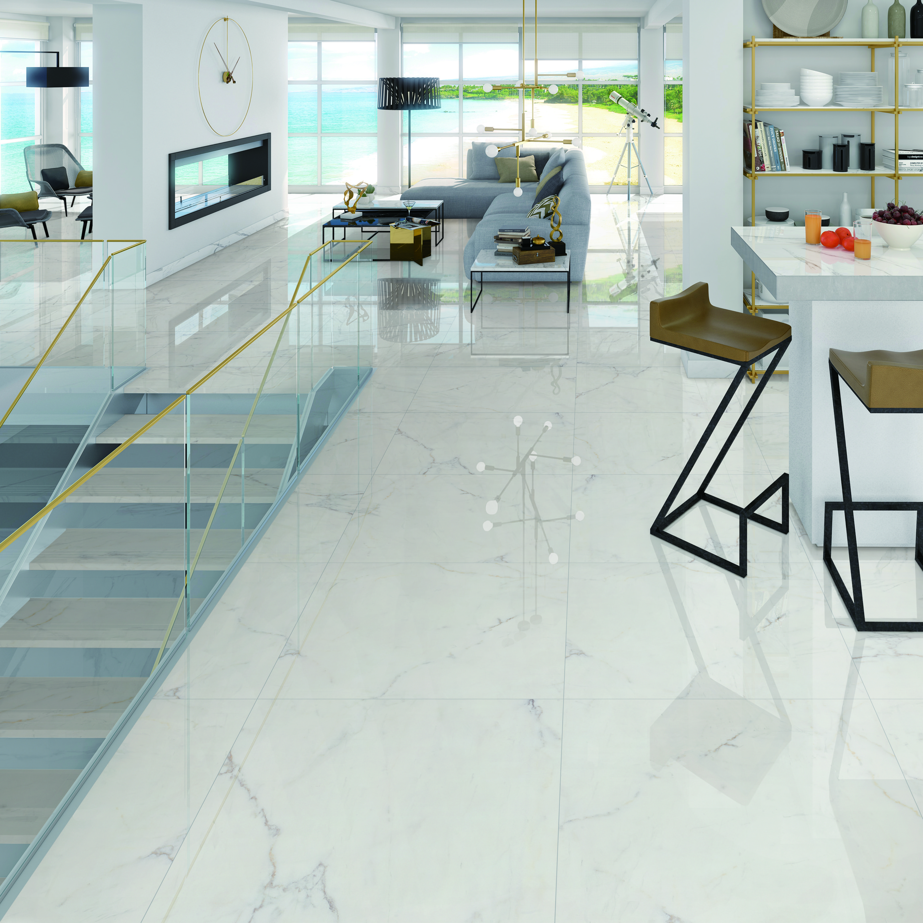 # Marble Tile / Full body / Calacatta White 9FMY3907PCM