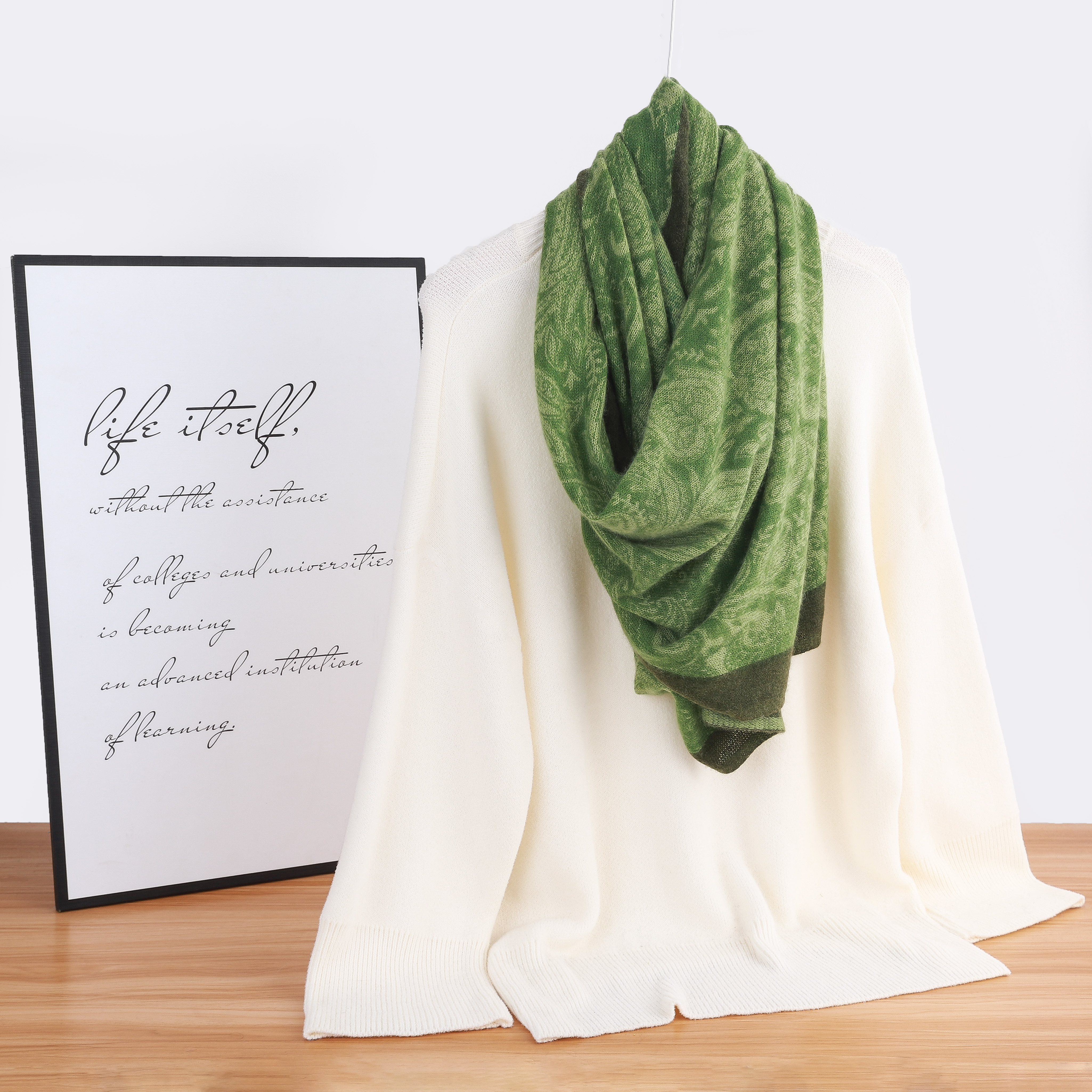 cashmere knitted shawl