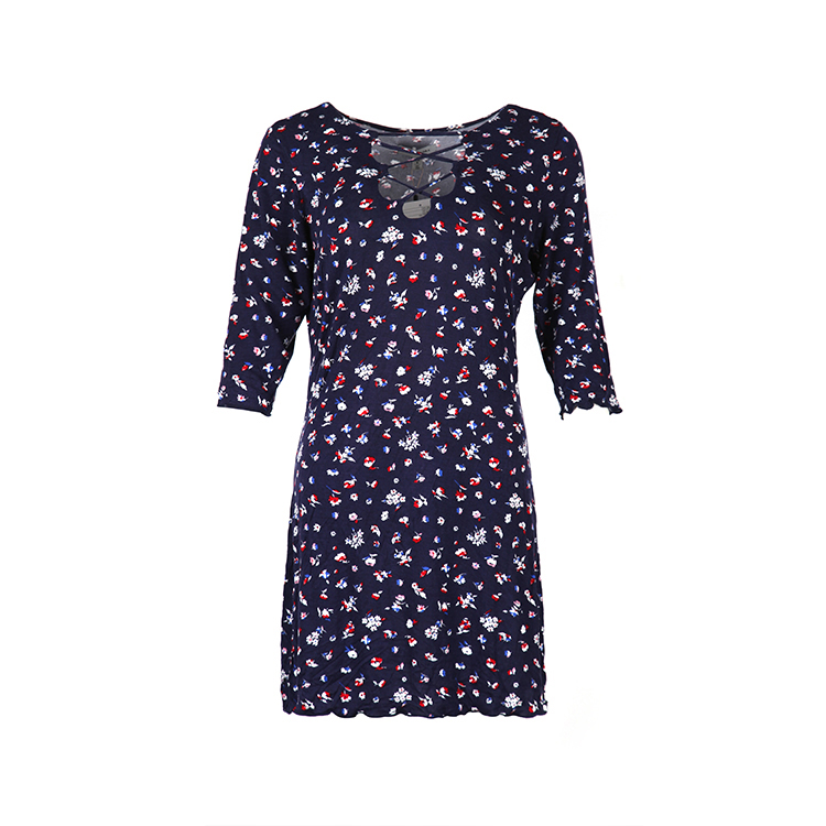 slash neck modal dress