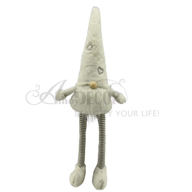 1asst.fabric Sitting Gnome W/Long Soft Legs