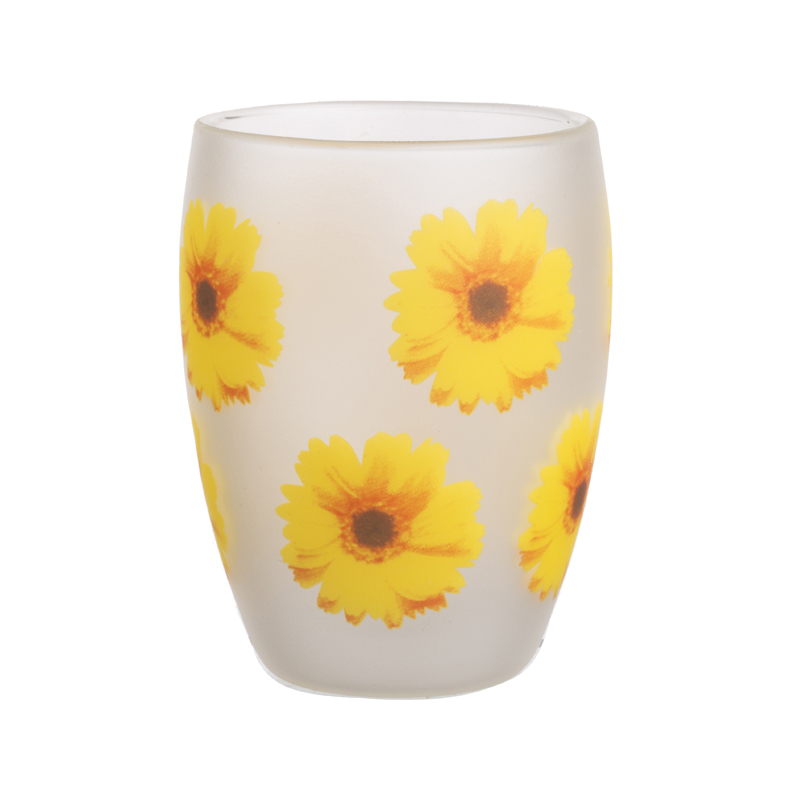 Double Wall glass cup with decal