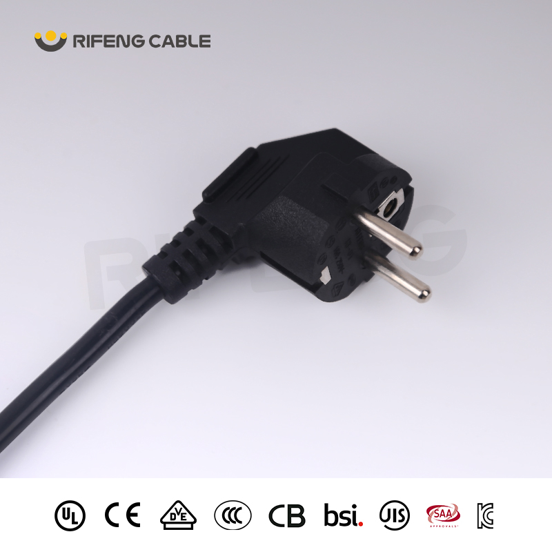 Black VDE Standard Plug for Home Appliance