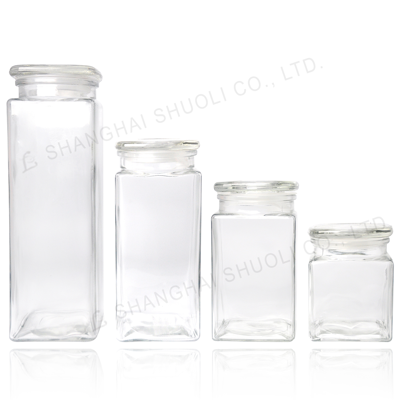 Large Square Glass Canister