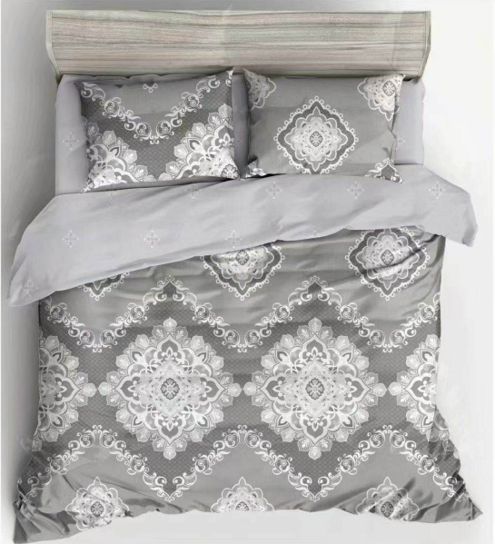 Microfiber printed quilt sheet set